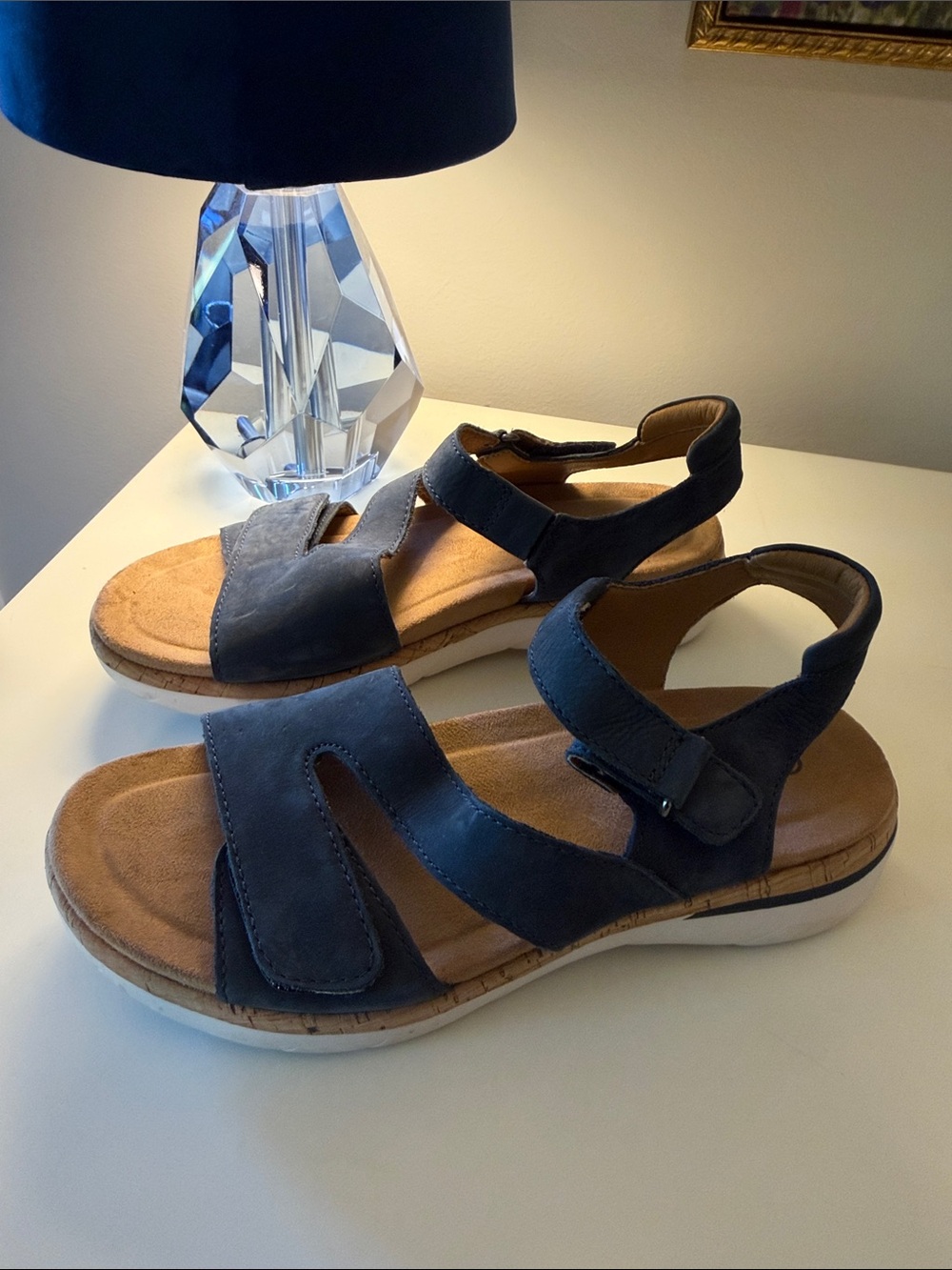 Comfort Earth Navy Women’s Adjustable Strap Sandals